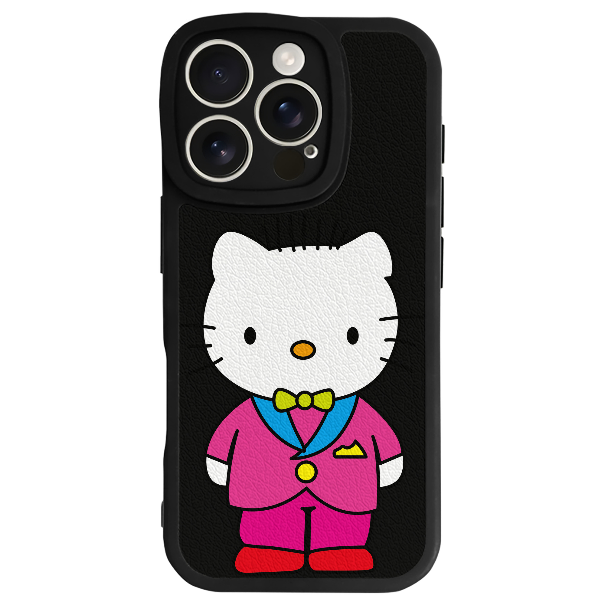 （画像用） Hello Kitty ハローキティ 【iPhone 16シリーズ対応】シリコンスマホケース（レザー調） 材質：シリコン
